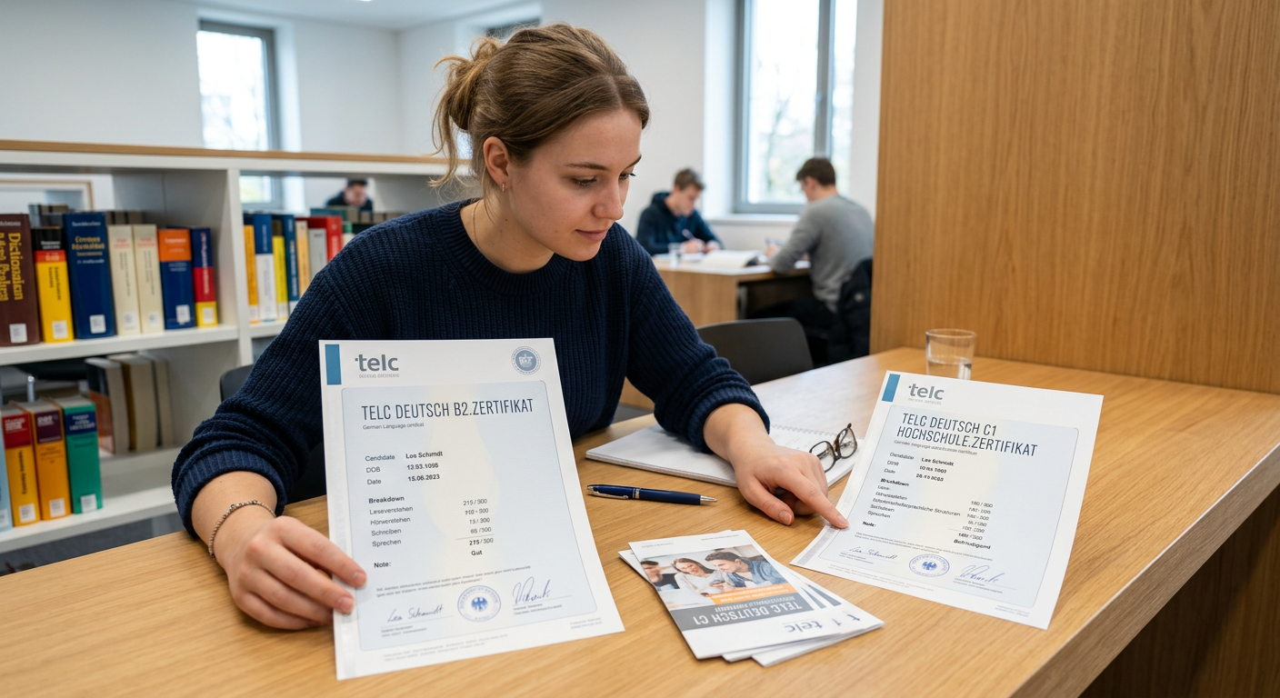 Deutschzertifikat Vergleich 2026 — telc, Goethe, DSH, TestDaF